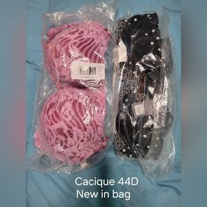 Cacique Pink Lace Bra Set